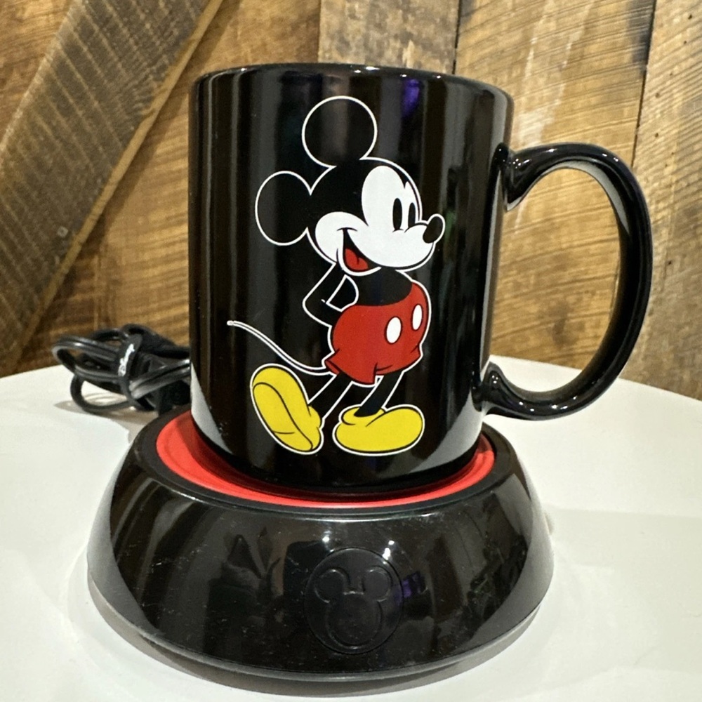 Disney Classic Mickey Mouse Coffee Mug with Electric Warmer 10oz Ceramic Cup - Picture 5 of 8